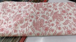 Charming Pink Paisley Print Dress Material