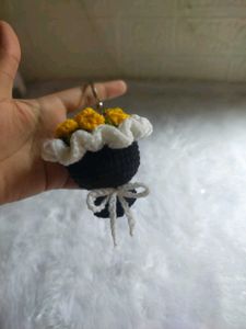 Handmade Crochet bouquet Keychain