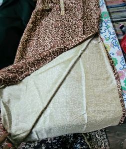 Brown Floral Print Kurti