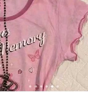 Cute Pink "Memory" Graphic Tee size =M