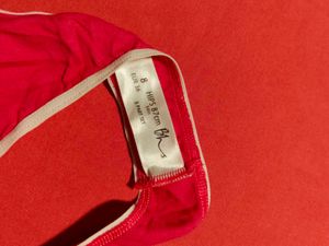 Women's Red Thong Panty – UK 8, High Waist