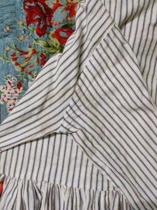 Striped Peplum Blouse Top