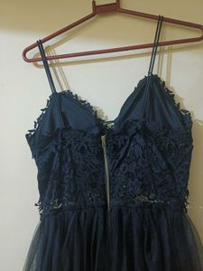 Elegant Black Lace Tulle Dress
