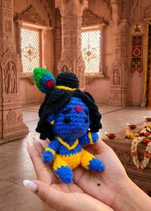 Handmade Crochet Krishna Doll
