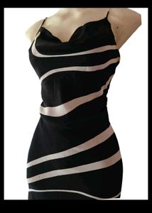 Chic Black &amp; White Print Dress