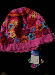 Vibrant Crochet Hat - Bohemian Style