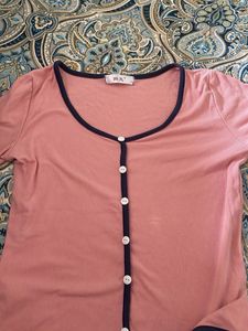 Cozy Ribbed Button-Up Top