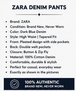 ZARA High-Waist Straight Leg Jeans