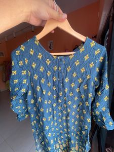 Blue Printed Kurta