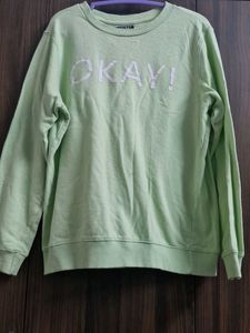 Lime Green 'OKAY!' Graphic Sweatshirt