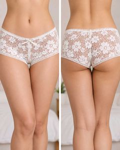 Per Una White Lace Boyshorts –