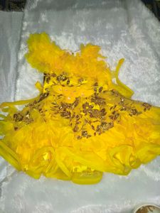 Stunning Yellow Embellished Gown for kids