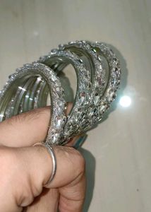 Sparkling Crystal Bangles Set