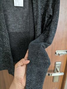 Sparkly Open Front Cardigan