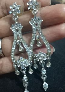 Silver Jarkan Party Wear Earrings