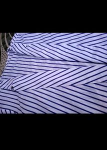 White Black Tye Up Shirt