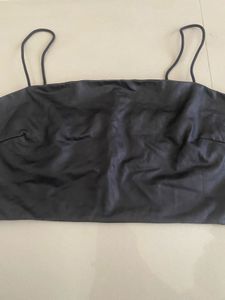 Satin Spaghetti Strap Crop Top