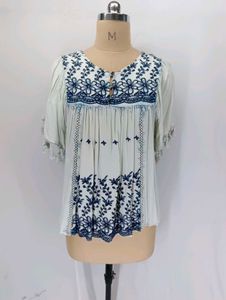 Boho Embroidered Top