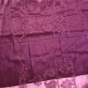 Net Blouse Piece With Satin Lining