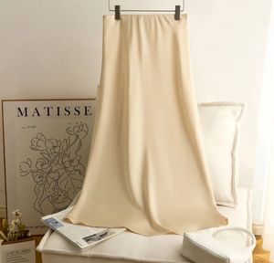 Satin A-Line Skirt