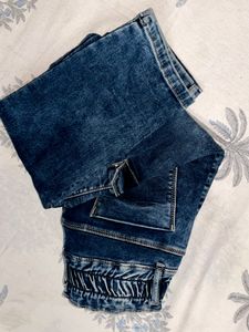 Dark Blue cargo Jeans For Women's Like New