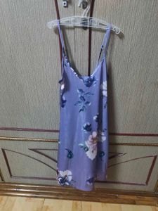 Purple Floral Slip Dress