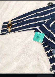 ❤️Striped Tie-Front Crop Top❤️