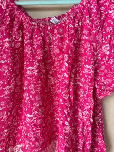 Chic Floral Print Short Sleeve Top