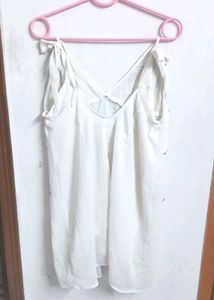 White Beaded Summer Top