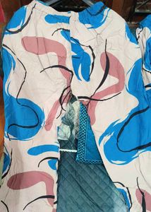 Unique Abstract Print Button-Up Shirt