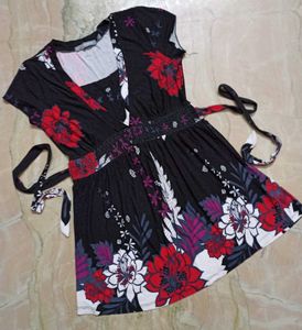 Madame Floral Frock-Style Tunic Top