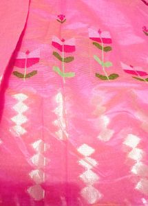 Beautiful Pink  silk Saree