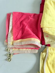 Yellow &amp; Pink Lehenga Choli Set