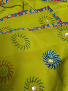 Beautiful Daily Wear Light Green /Mehandi Colour Saree