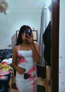 Strappy Pink Tie-Dye Mini Dress