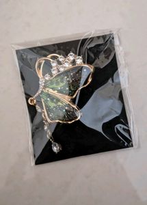 Beautiful Butterfly Brooch with Crown Detail