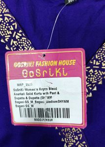 Elegant Purple Rayon Blend Anarkali Kurta Set
