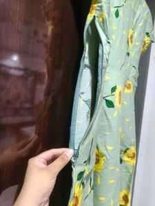 Vero Moda Sage Green Sunflower Sundress