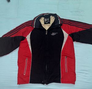 Korean vintage wool fur jacket with hood
