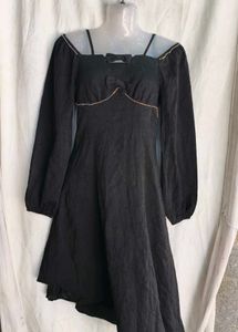 Chic Black Mini Dress with Bow Detail