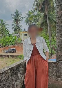Chic Rusty Red Smocked jumpsuit (no coat)