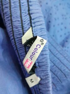 Blue Overcoat Style Dress For Women's