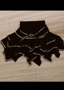 girls Black Sequined top n skirt