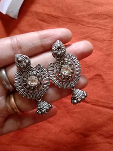 Exquisite Oxidized Jhumka Earrings