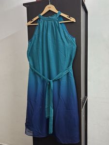 Elegant Ombre Halter Dress