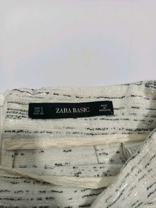Zara Chic Tweed Mini Skirt Small Made In Morocco