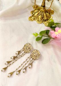 Elegant Pearl & Crystal Dangle Earrings