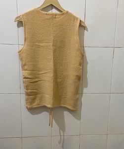 Floral Embroidered Knit Vest