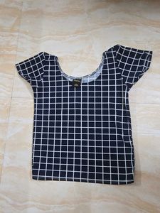 Trendy Grid Print T-Shirt