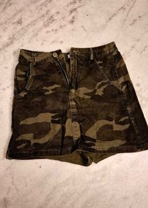 Camo Denim Shorts